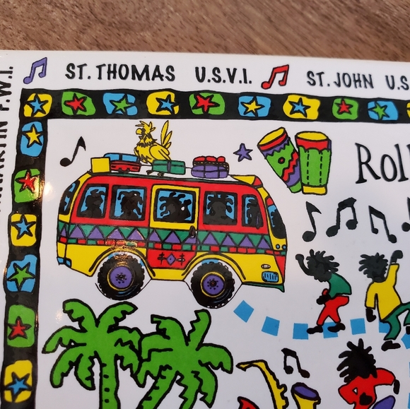 Vintage Bahamas We Be Jammin Trivet Virgin Islands - Picture 3 of 7